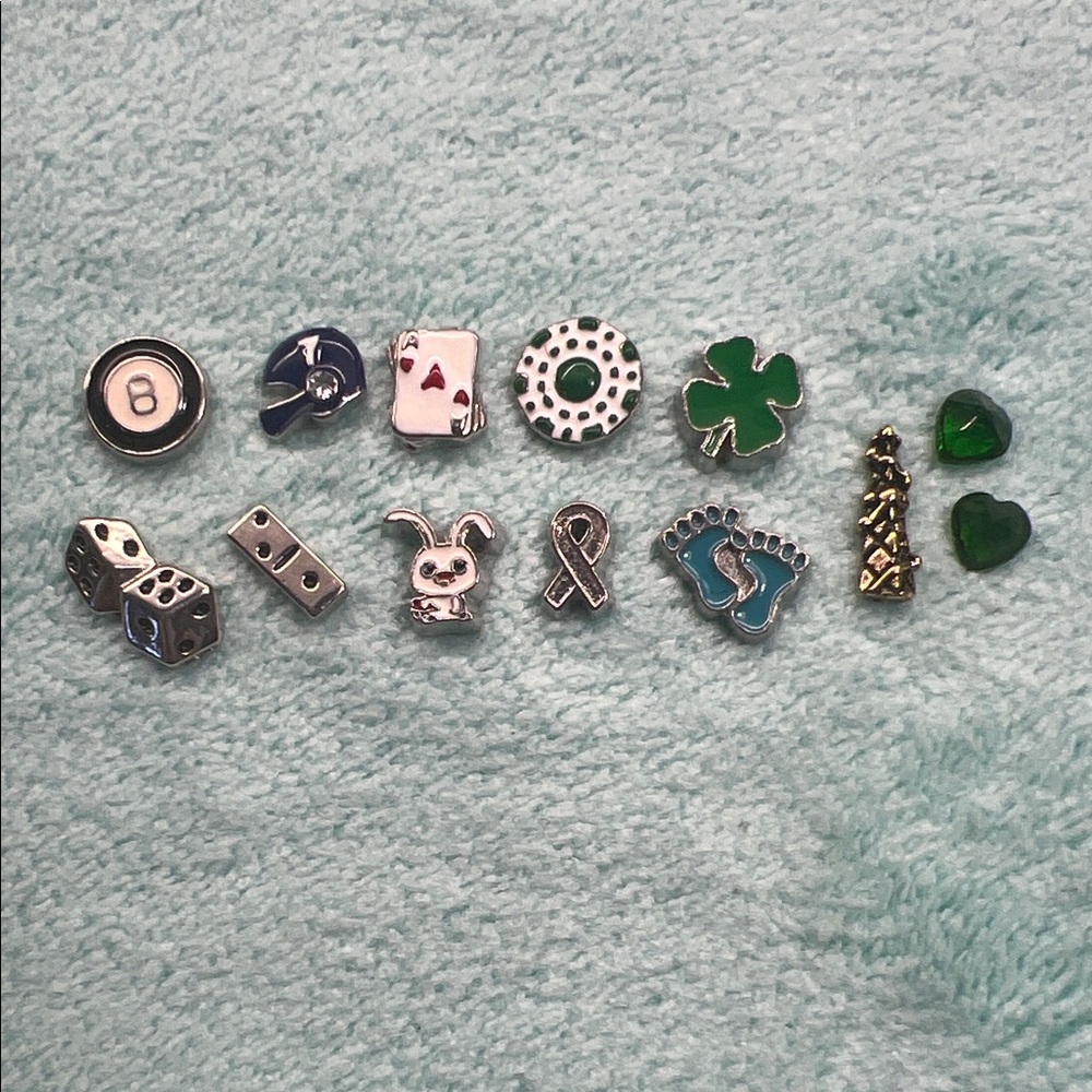 Floating Locket Charms - gambling or sports betting theme